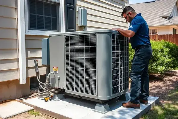 New central AC installation